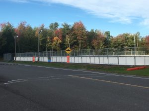 clôture, commercial, industriel, bande, patinoire, parc