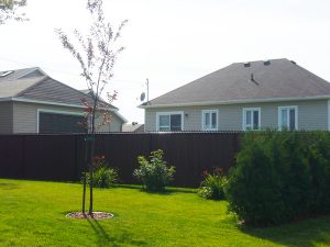 clôture, résidentiel, maille, chaîne, intime, terrain, cour, arrière