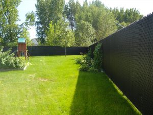 clôture, résidentiel, maille, chaîne, intime, terrain, cour, arrière